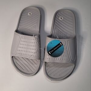 Gray Slide Sandals